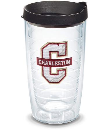 Tervis Charleston Cougars Logo Tumbler with Emblem and Black Lid 16oz, Clear 16oz Clear