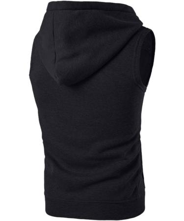 Men's Sleeveless Hooded Tank Top - Lightweight Workout Vest for Bodybuilding - Black, Large - Buy Online on GoSupps.com