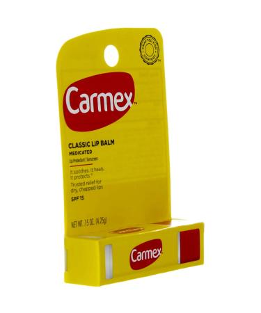 Carmex Lip Balm Original SPF 15 - Everyday Moisturizing Relief | 0.15 oz - International Shipping - Buy Online on GoSupps.com