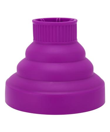 Diffusor hair dryer for curly hair silicone diffuser attachment universal collapsible hair dryer diffuser portable journey foldable hair hunger diffuser defuser (purple)