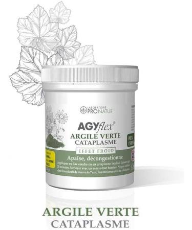 Laboratoire Pronatur - Pack of 2 AGYflex Poultice with Green Clay Red Vine & Arnica - Relieves Muscles and Joints - Made in France - For Athletes and Seniors - 2x250g - Buy Online on GoSupps.com