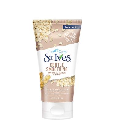 St. Ives Gentle Smoothing Face Scrub and Mask Oatmeal, ONE , 6 oz 6 Ounce (Pack of 1) Oatmeal