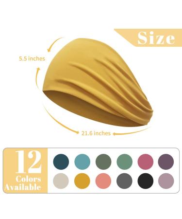 Z-CHARMMY Non Slip Wide Headbands for Women - 12 Pack - Buy Online on GoSupps.com