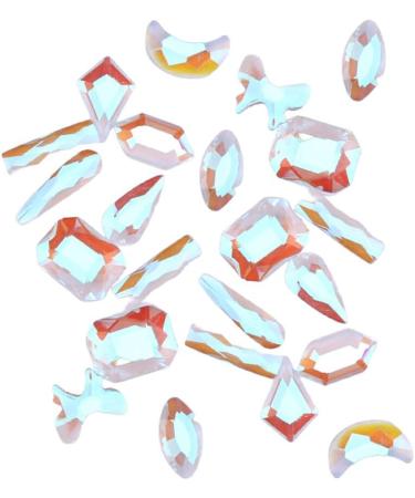 dijiusidy 50 Pieces Glass Crystal Set Eye-catching Personalized Nail Art Rhinestones DIY Handcraft Manicure Accessories for Card Making Aurora AB - Buy Online on GoSupps.com