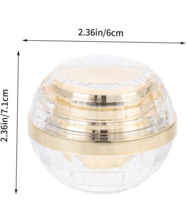 POPETPOP Cream Bottle Refillable Makeup Jars Small Pot Jar Refillable Bottle Empty Sample Container Clear Skincare Makeup Cream Sub Jar Glass Pp Inner Cover Travel Multipurpose 7.1X6X6CM Golden - Buy Online on GoSupps.com