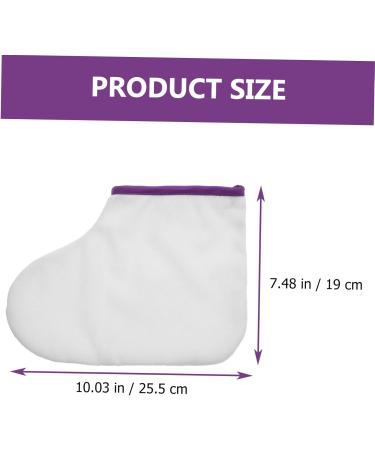 FRCOLOR 1pair Waxed Feet Paraffin Wax Feet Booties Spa Booties Holsters Paraffin Wax Feet Cover Bag Spa Feet Cover Paraffin Booties Foot Spa Liners Sock Fluff Dedicated White - Buy Online on GoSupps.com