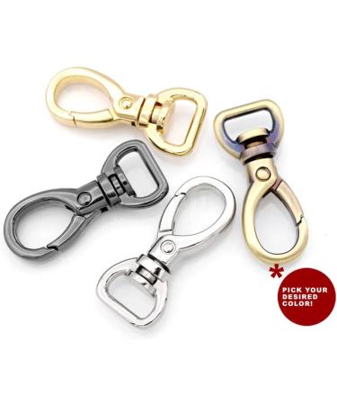 CRAFTMEMORE 2pcs Oval Snap Hooks Heavy Duty Metal Push Gate Swivel Lobster Clasp Keychain Clip Purse Making Accessories SC09 (1/2 Inch  Gunmetal Black) 1/2 Inch Gunmetal Black - Buy Online on GoSupps.com