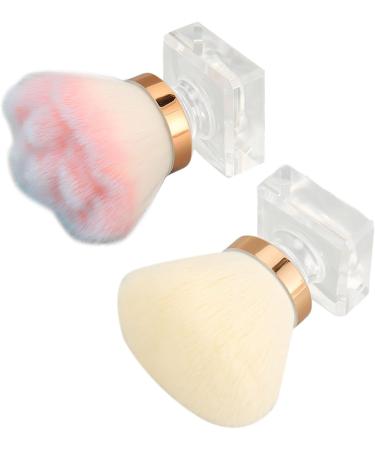 Makeup Blush Brush Synthetic Shed Dense Brush Hair Clear Base Loose Powder Brush Set Expertly Holds Powder With Nail Salon Storage Box - Buy Online on GoSupps.com