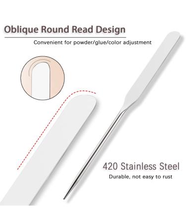 Korean Picasso Makeup Spatula Palette Set with Stainless Steel Mixing Spatula & Powder Puff for Liquid Foundation - Artist Nail Art Stirring Tool - Buy Online on GoSupps.com