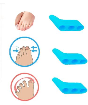 Carolhome Pinky Toe Separator 10 Pack - Gel Bunion Pads & Protectors for Pain Relief | Tailor s Bunions & Overlapping Toes (Blue) - International Shipping - Buy Online on GoSupps.com