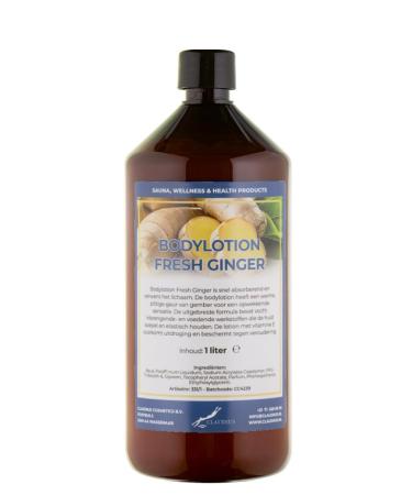 Claudius Fresh Ginger Body Lotion - 1 liter with cap (amber)
