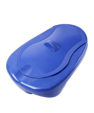 Bedpan with Lid Professionally Recommended and Easier to Use Anti-Spill Comfort Bedpan for Bedridden Woman and Old Man Blue