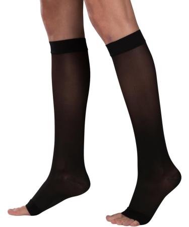 Truform Compression Knee High Stockings 15-20 mmHg - Black Medium (2 Pair) | Buy Now for Fast International Shipping - Buy Online on GoSupps.com