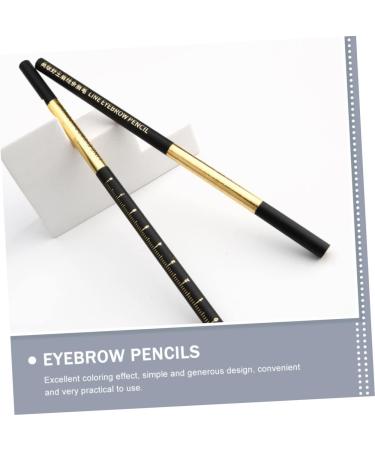 DRESSOOS 2pcs Eyebrow Pencil Eyebrow Makeup Pencils Brown Eye Liner Pencil Brow Drawing Pens Brow Pens Wooden - Buy Online on GoSupps.com