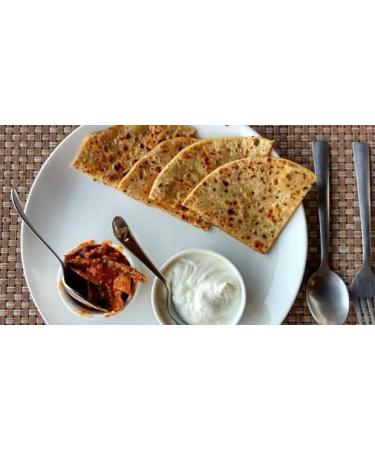 Taj Aloo Paratha | 4Pieces | Made from Whole Meal Flour | Indian Bread Stuffed with Potatoes & Spices | 100% Veg | Ready to Cook | Indian Origin | 400G (Pack of 2) - Buy Online on GoSupps.com