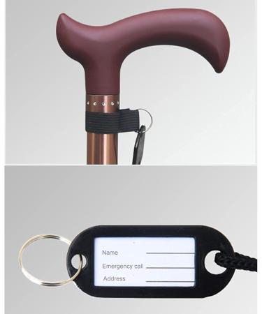 Walking Stick for Men Women with Heights 4'7" 6'1" Adjustable Lightweight Aluminum Walking Cane Ideal Daily Living Aid for Limited Mobility Red Brown Black (Red) (Brown) Wisdom - Buy Online on GoSupps.com