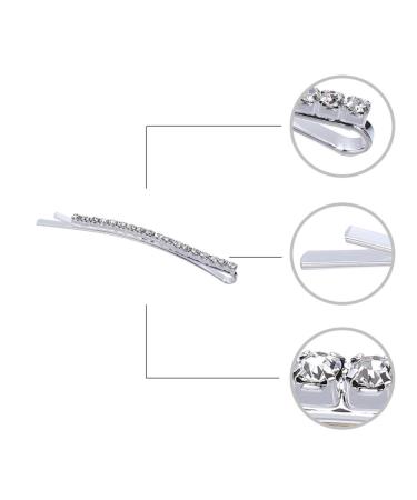 Buy Shiny Rhinestone & Diamond Hair Clips for Women - 10 Pack (5 Gold + 5 Silver) | Elegant Temperament Hairpins - Buy Online on GoSupps.com