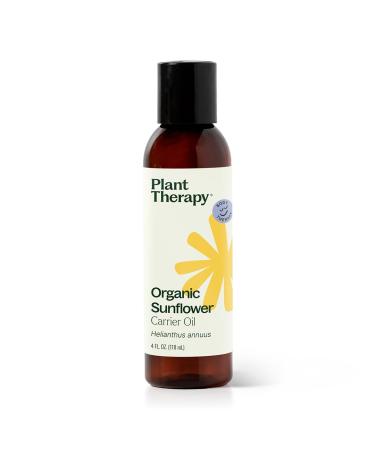 Plant Therapy Organic Sunflower Carrier Oil 4 oz Base Oil for Aromatherapy Essential Oil or Massage use
