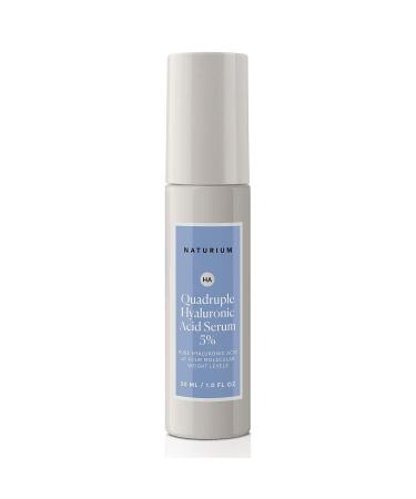 Naturium Quadruple Hyaluronic Acid Serum 5% - Hydrating Anti-Aging Face Moisturizer, Fragrance-Free, 1 oz - Buy Online on GoSupps.com
