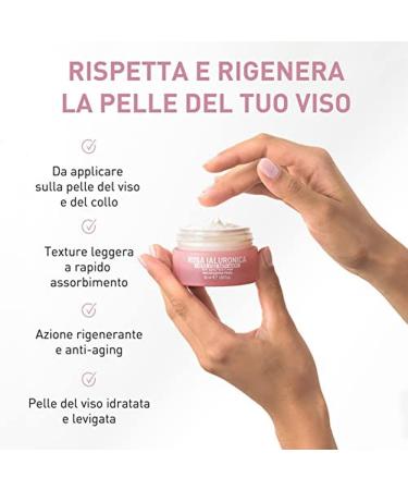 Equilibra SRL Equilibra Face cream rose hyaluron color antiaging face cream based on Damascus rose extract and hyaluronic acid moisturizing and smoothing quickly absorbed nongreasy 50 ml - Buy Online on GoSupps.com