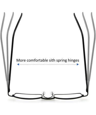 Kokobin Flexible Metal Reading Glasses | Unisex Feather-Hinge Visual Aid | 4-Pack +2.5 Dioptria with Glasses Case - International Shipping Available - Buy Online on GoSupps.com