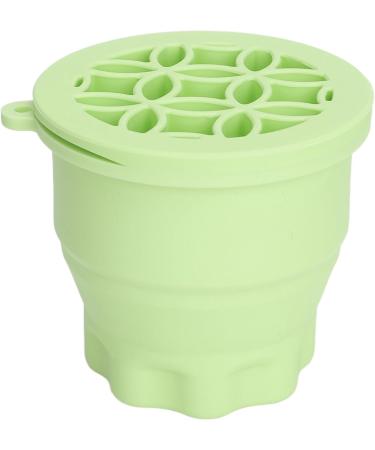 Makeup Brush Cleaning Bowl Multifunctional Space Saving Palm Size Folding 2 in 1 Makeup Brush Scrubber with Brush Drying Rack for Home (Green) - Buy Online on GoSupps.com