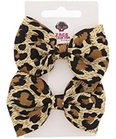 Zac's Alter Ego Satin Leopard Print Bows - Buy Online on GoSupps.com