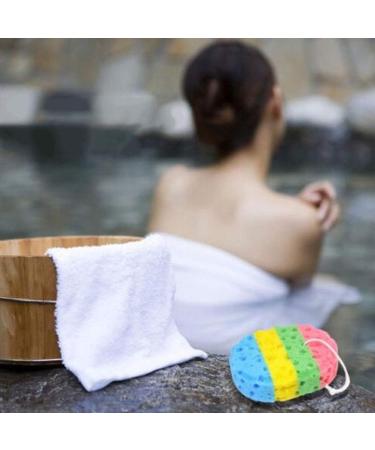 Buy Frcolor 2pcs Bath Sponge Set Colorful Oval Seaweed Scrubber | International Shipping Available - Buy Online on GoSupps.com
