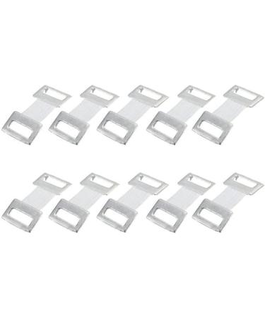 10Pcs White Bag Replacement Elastic Bandage Stretch Wrap Metal Clips Fastening Clips Hooks Adhesive Bandages and Bandaging Supplies