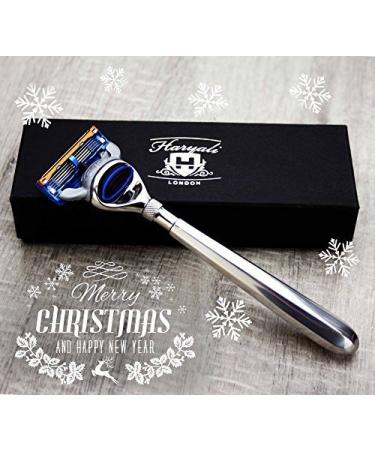 5 Edge Shaving Razor With Stainless Steel Handle Beard and Mustache Safety Razor For Mens