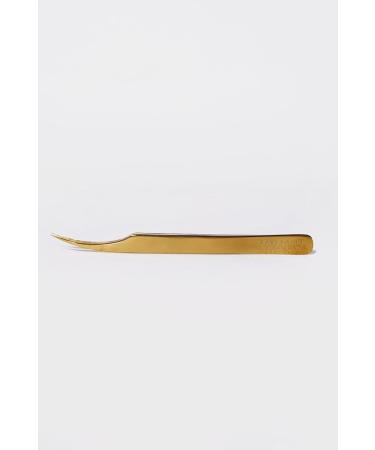 Lavi Lashes Eyelash Tweezers Professional Stainless Steel Tweezers Lash Extension Isolation Volume Classic Curved Straight Tweezer with Measurements - Gold (Curved Isolation) - Buy Online on GoSupps.com
