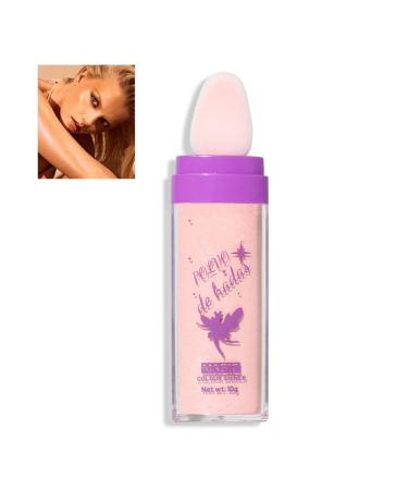 HADAVAKA Polvo De Hadas Maquillaje Glitter Highlighter Powder Makeup Brightening Face Body Hair Makeup Stick Fairy Highlight Patting Powder Body Shimmer Patting Powder Glitter (02#)