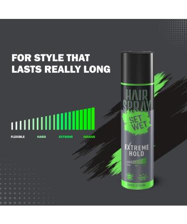Set-Wet Hair Spray 200ml| For Men & Women| Extreme Long-lasting Hold| With Soy Rice & Oat Protein| UV Protect| Paraben Free| Quick Styling| Non-Sticky| Natural Shine. - Buy Online on GoSupps.com