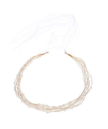 FRCOLOR Party Headband Pearls Headwear Wedding Headband Hair Ribbons for Wedding Hair Band Headband Rhinestone Bridal Headband Rhinestone Headpiece Bride Headpieces for Wedding