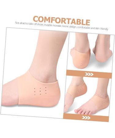 NOLITOY Height Increasing Insoles - 2 Pairs Unisex Silicone Heel Pads for Men & Women - Foot Protectors & Height Boosters - Buy Online on GoSupps.com