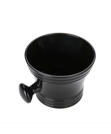 Shaving Bowl 2 Colors Plastic Shaving Soap Bowl Ideal Men's Foam Cream Bowl for Home (Black)