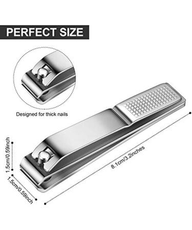 Bonkshire Toenail Clippers Toenail Clippers with Straight Stainless Steel Nail Clippers for Men and Women Thick Nails 6 Pieces Silver - Buy Online on GoSupps.com