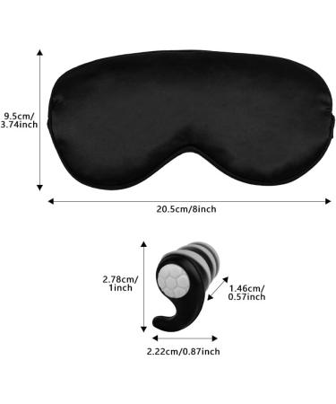 3 Pcs Silk Eye Mask Set with Ear Plugs | Organic Natural Silk Noise Cancelling | Soft & Breathable Blackout Eye Mask for Sleep - Buy Online on GoSupps.com