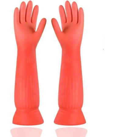 Latex Gloves Rubber Kitchen Car Wash Household Cleaning Rubber Rubber Gloves Extended Car Wash Without Backflow chengse Large - Buy Online on GoSupps.com