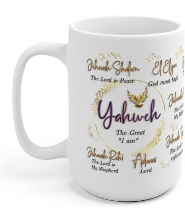 Yahweh Holy Names of God Mug - 11oz & 15oz | International Shipping Available - Buy Online on GoSupps.com