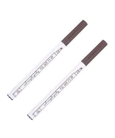2 pi ces Crayon Sourcils Liquide tanche Fourches Microblading Naturel Longue Tenue pour Maquillage Yeux Femmes