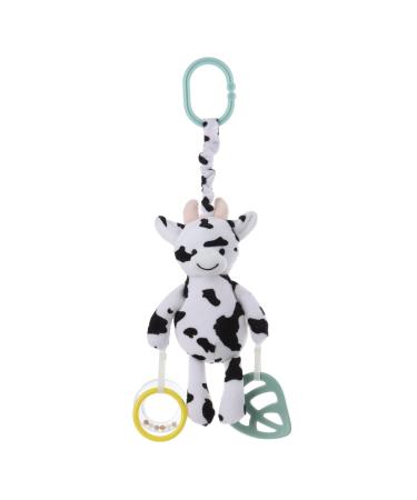 Apricot Lamb Baby Stroller or Car Seat Activity and Teething Toy  Features Plush Cow Character  Gentle Rattle Sound & Soft Teether  8.5 Inches