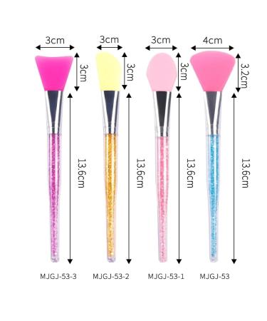 Silicone Face Mask Brush Set - 4PCS Flexible Applicator for Mud Clay & Charcoal Masks | Soft Facial Brush for Perfect Application - Buy Online on GoSupps.com