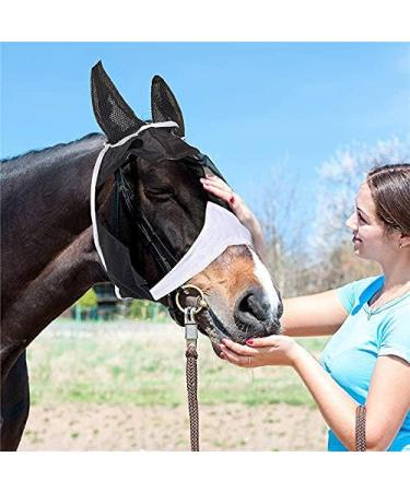 Horse Fly Mask Horse Eye Mask Extended View Mosquito Protection Removable for Horses S Blue Green - Buy Online on GoSupps.com