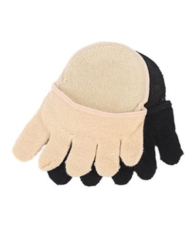 Healifty Toe Socks Metatarsal Pads Cotton Yoga Sports Socks Toe Spreader Five Finger Socks for Dry Skin 2 Pairs (Black)