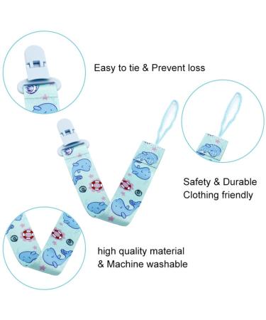 Premium Pacifier Chains & Clips for Boys & Girls - 4 Pack Pacified Band - Safe Baby Pacifier Straps - Buy Online on GoSupps.com