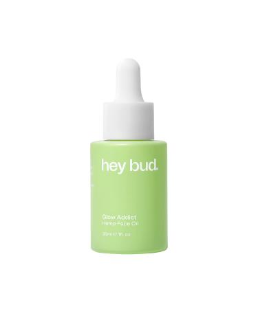 Hey Bud Skincare Glow Addict Hemp Face Oil Hydrates Smooths Fine Lines and Wrinkles Protects Natural Skin Barrier Fast Absorbing and Lightweight (1 oz)