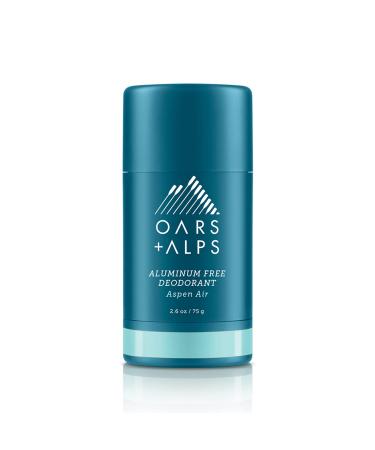 Oars + Alps Deodorant for Men and Women, Aluminum Free and Alcohol Free, Vegan and Gluten Free, Aspen Air, 1 Pack, 2.6 Oz 1ct - Aspen Air 2.6 Ounce (Pack of 1)