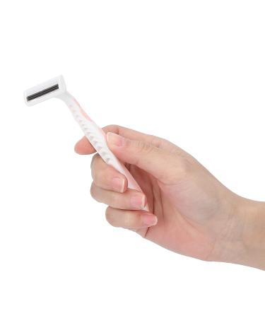 Portable Stainless Steel Handheld Shaver for Women - Safe Body Hair Removal Razor - Pink - Buy Online on GoSupps.com