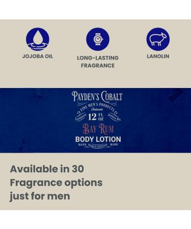 Payden's Cobalt Bay Rum For Men Scented Luxury Body Lotion with Lanolin and Jojoba Oil 12 Oz (2 Pack) - Buy Online on GoSupps.com
